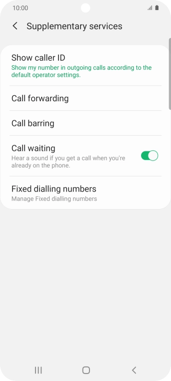 Press Call forwarding.