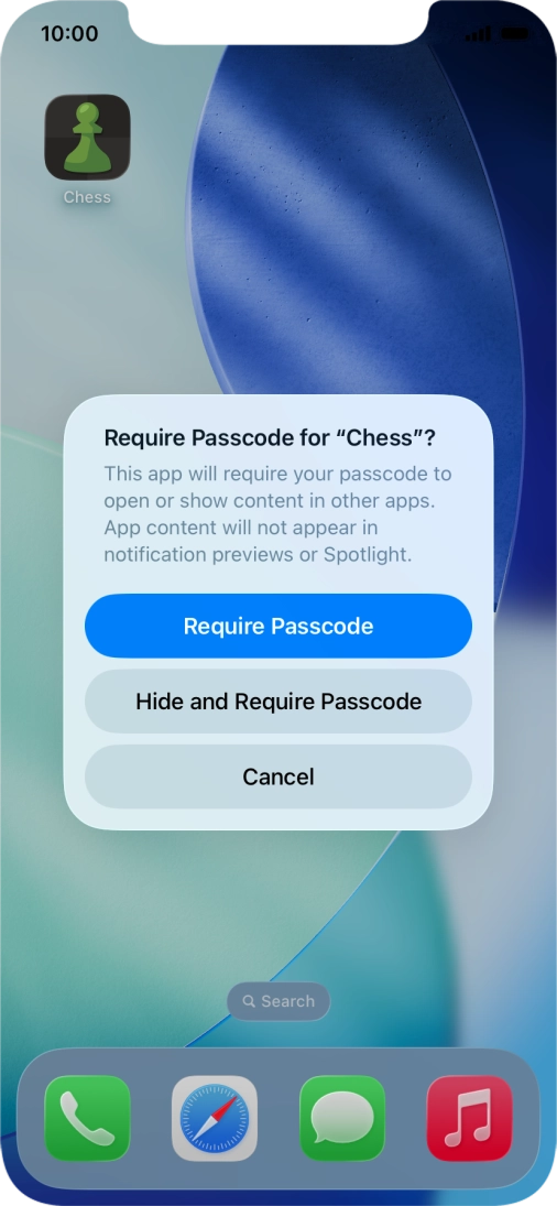 Press Require Passcode.