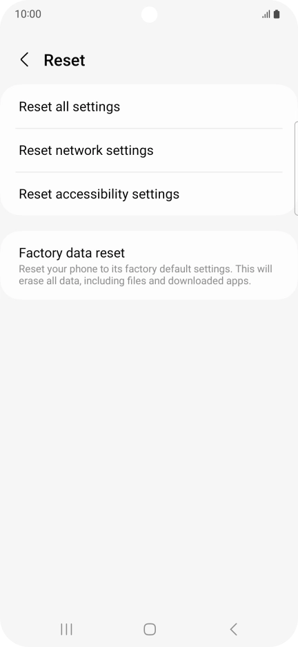 Press Reset network settings.