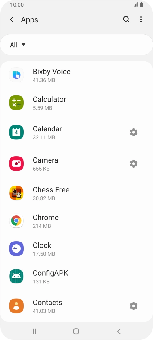 Press the required app.