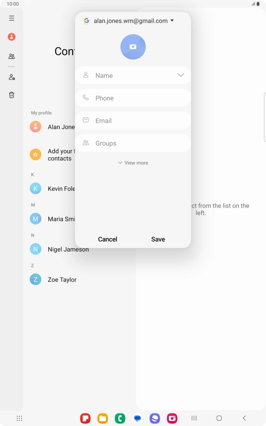 Press Name and key in the required name.