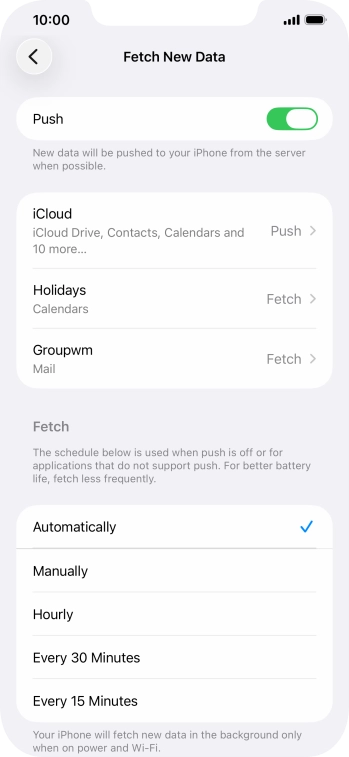 Press the indicator next to 