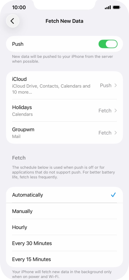 Press the indicator next to 