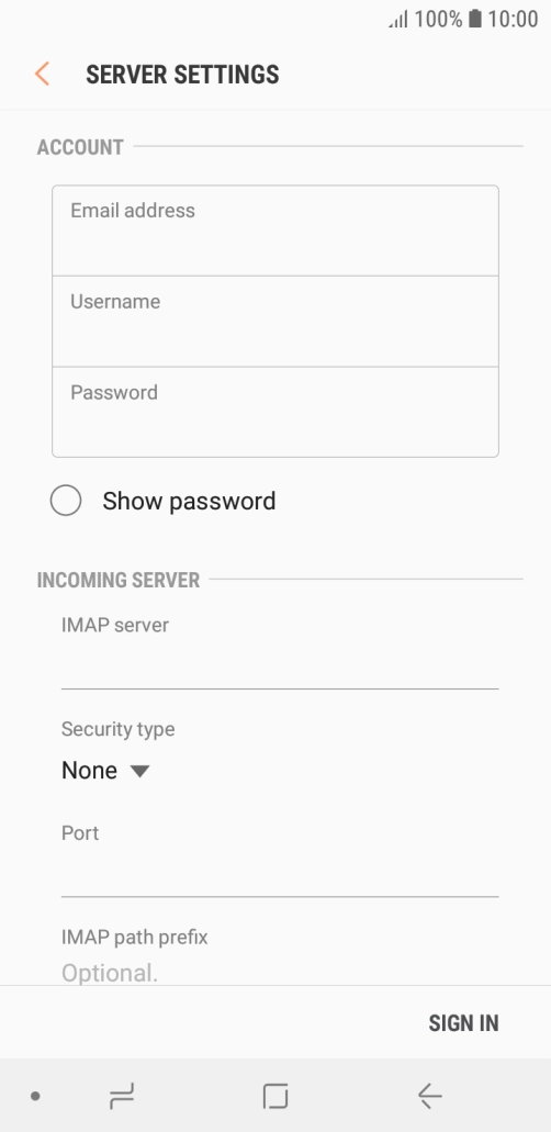 Press the field below 