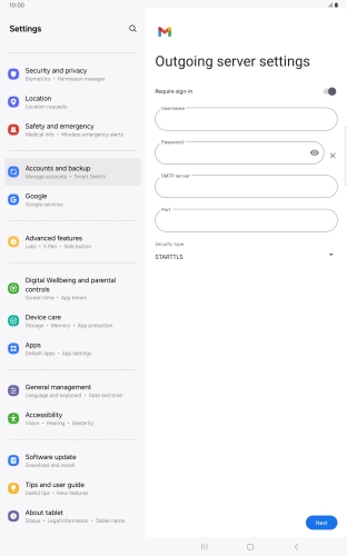 Press the indicator next to 