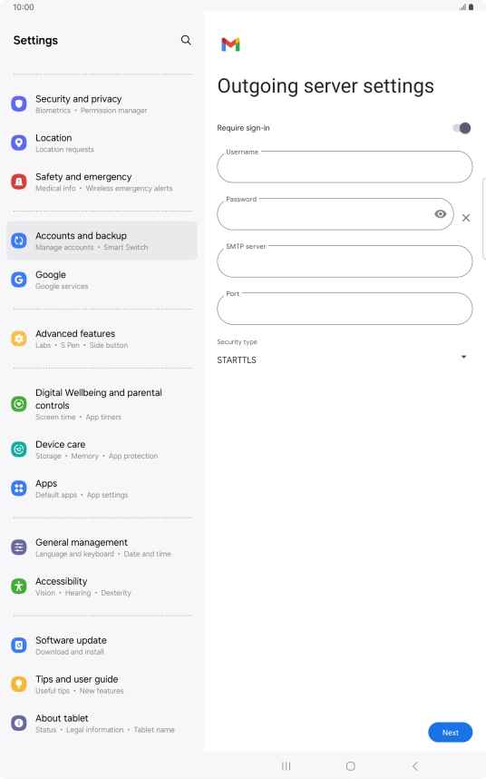 Press the indicator next to 