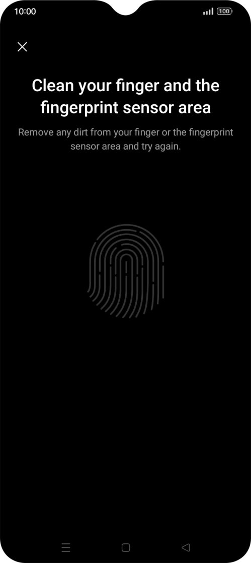 Follow the instructions on the screen to create the phone lock code using your fingerprint.