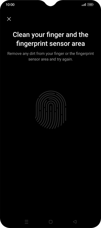 Follow the instructions on the screen to create the phone lock code using your fingerprint.