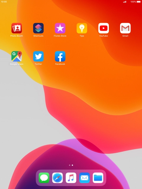 Press and hold any app.