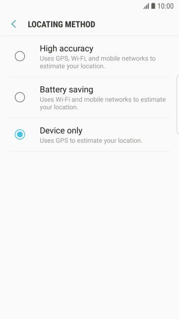If you select High accuracy, your phone can find your exact position using the GPS satellites, the mobile network and nearby Wi-Fi networks. Satellite-based GPS requires a clear view of the sky.