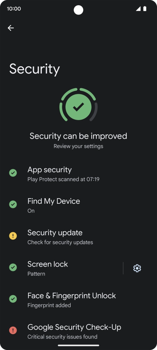 Press Screen lock and key in the current phone lock code.