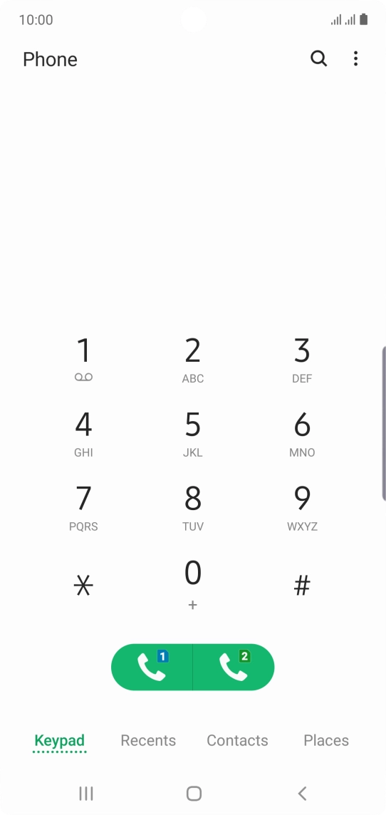 Press the menu icon.