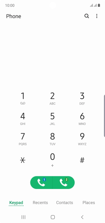 Press the menu icon.