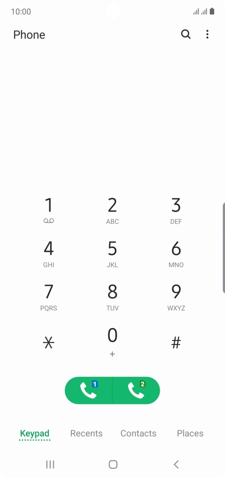 Press the menu icon.