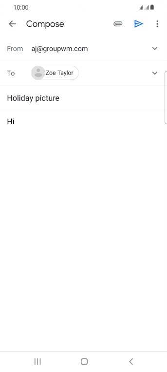 Press the attachment icon.