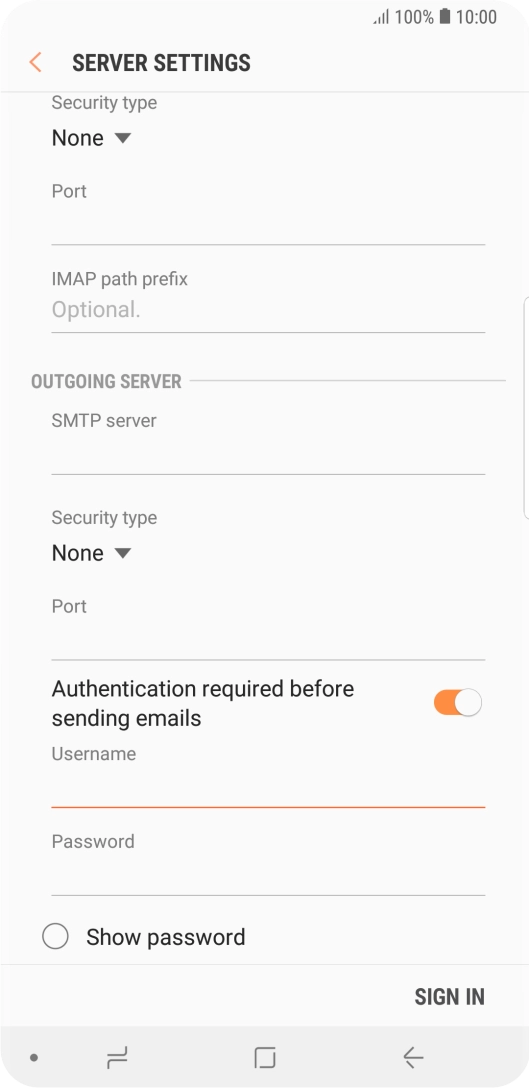 Press the field below 