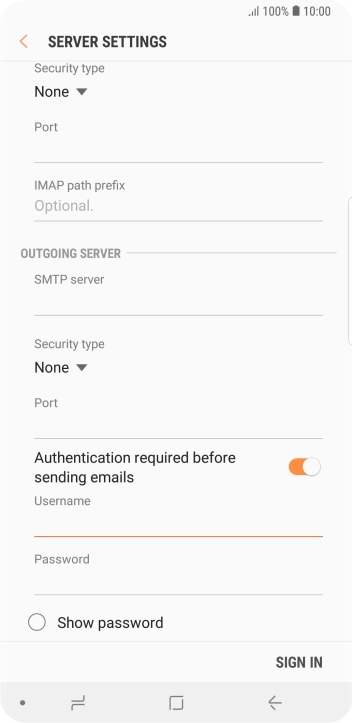 Press the field below 