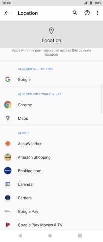 Press the required app.