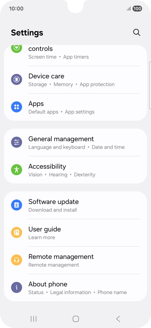 Press Software update.