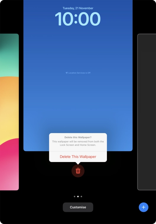 Press Delete This Wallpaper.