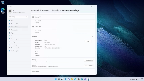 Your laptop's IMEI number is displayed next to IMEI:.