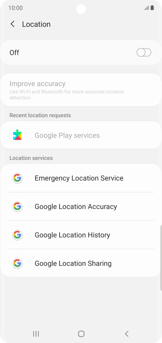 Press the indicator to turn the function on or off.