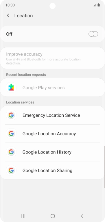 Press the indicator to turn the function on or off.