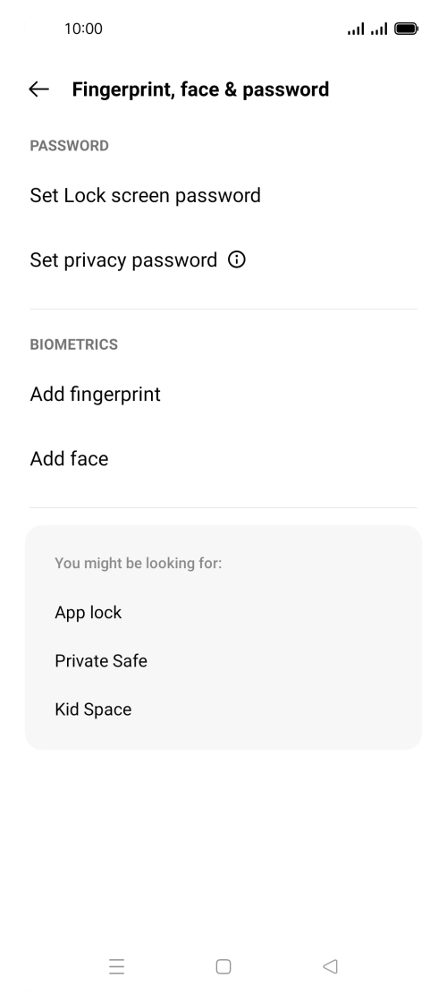 Press Add fingerprint.