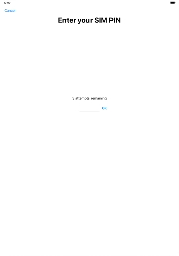 If your SIM is locked, key in your PIN and press OK. The default PIN is 1111.