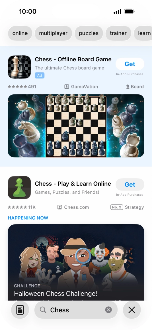 Press the required app.