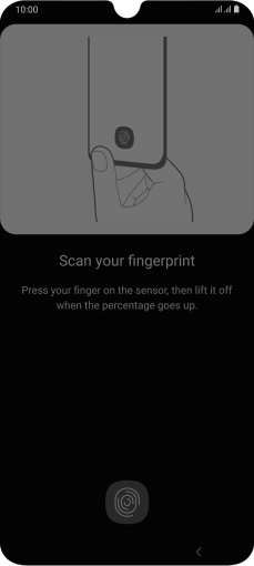Follow the instructions on the screen to create the phone lock code using your fingerprint.