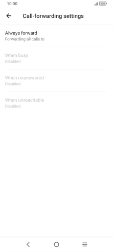 Press the required divert type.