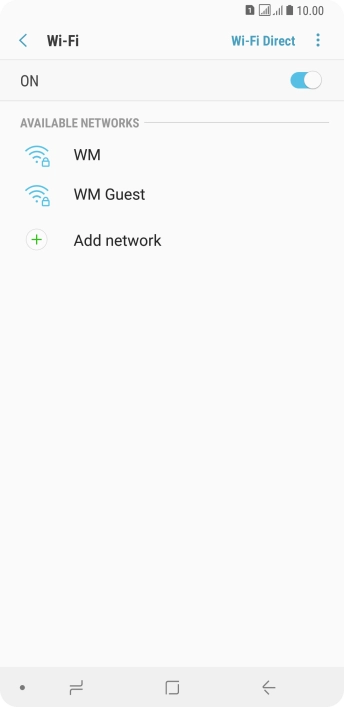 Press the menu icon.