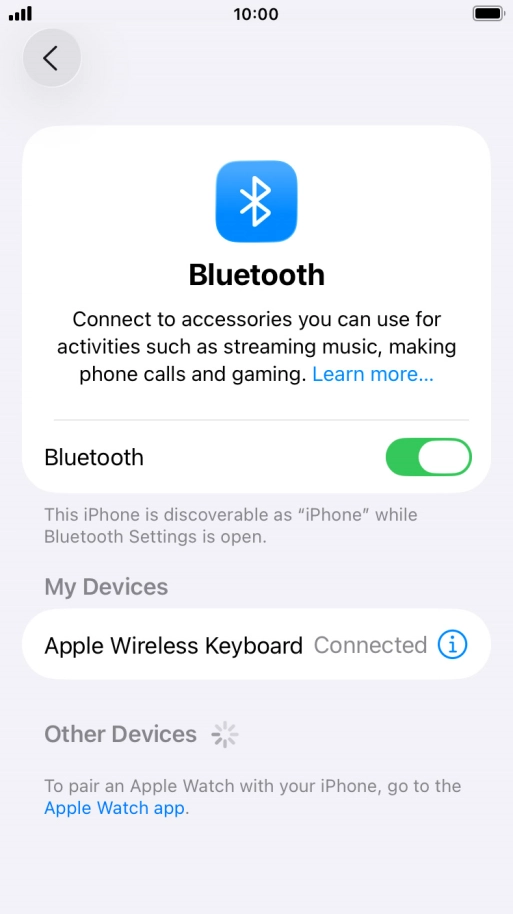 Press the Home key to return to the home screen.