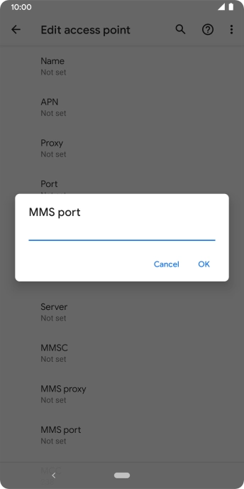 Key in 8080 and press OK.
