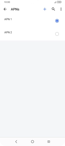 Press the field next to the required data connection to activate it.
