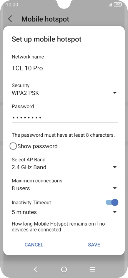 Press the field below 