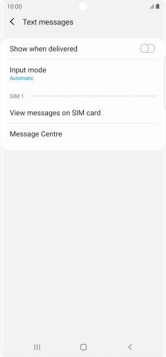 Press Message Centre.