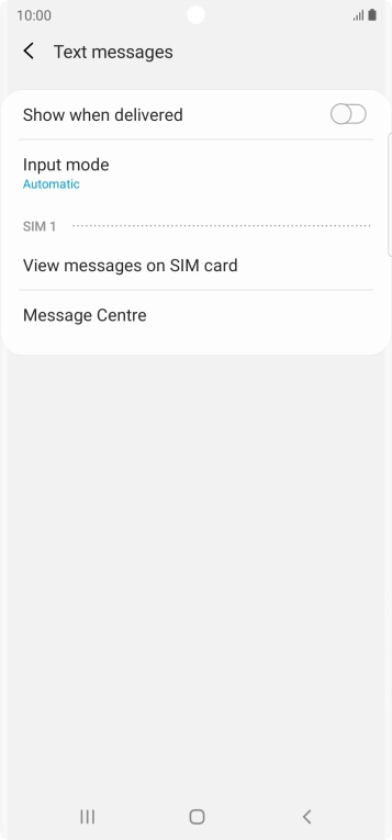 Press Message Centre.