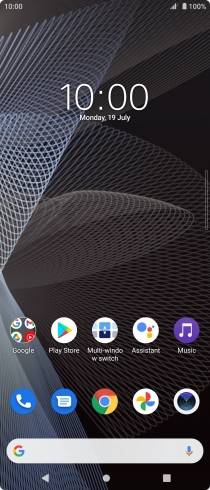 Slide two fingers downwards starting from the top of the screen.