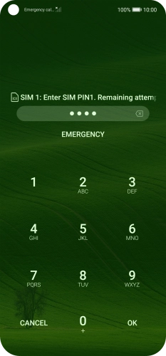 If you're asked to key in your PIN, do so and press OK. The default PIN is 1111.