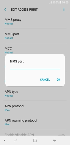 Key in 8080 and press OK.