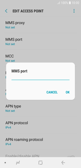 Key in 8080 and press OK.