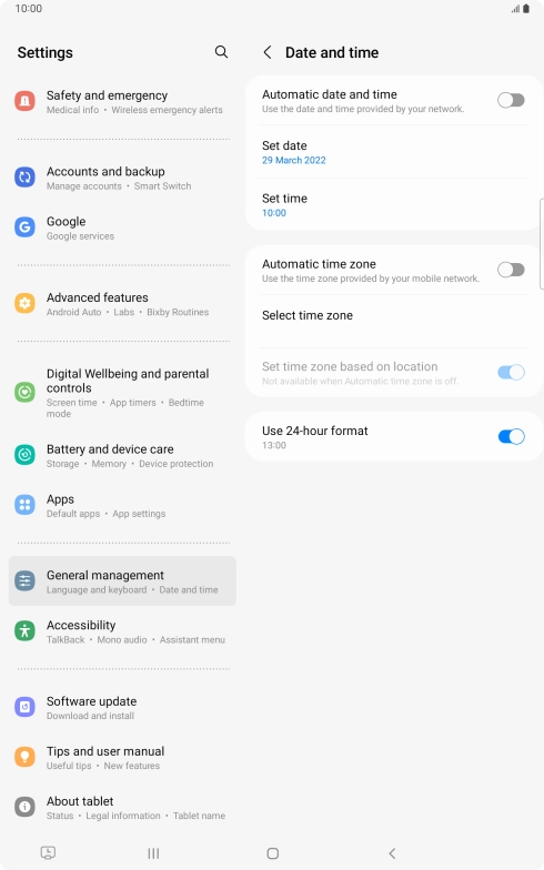 Press the indicator next to 