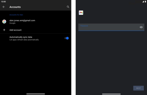 Press the field below 