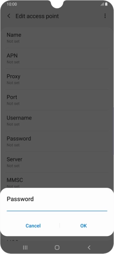 Key in secure and press OK.
