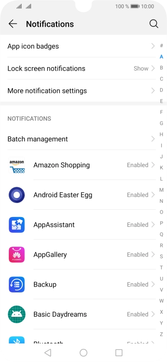Press the required app.