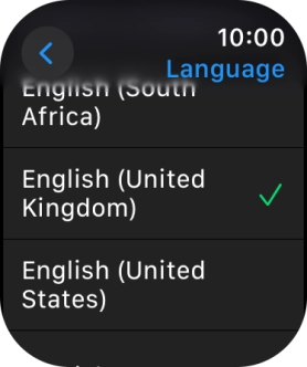 Press the required language.