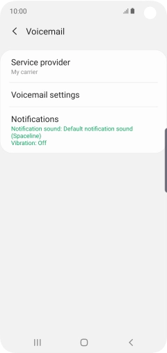 Press Voicemail settings.