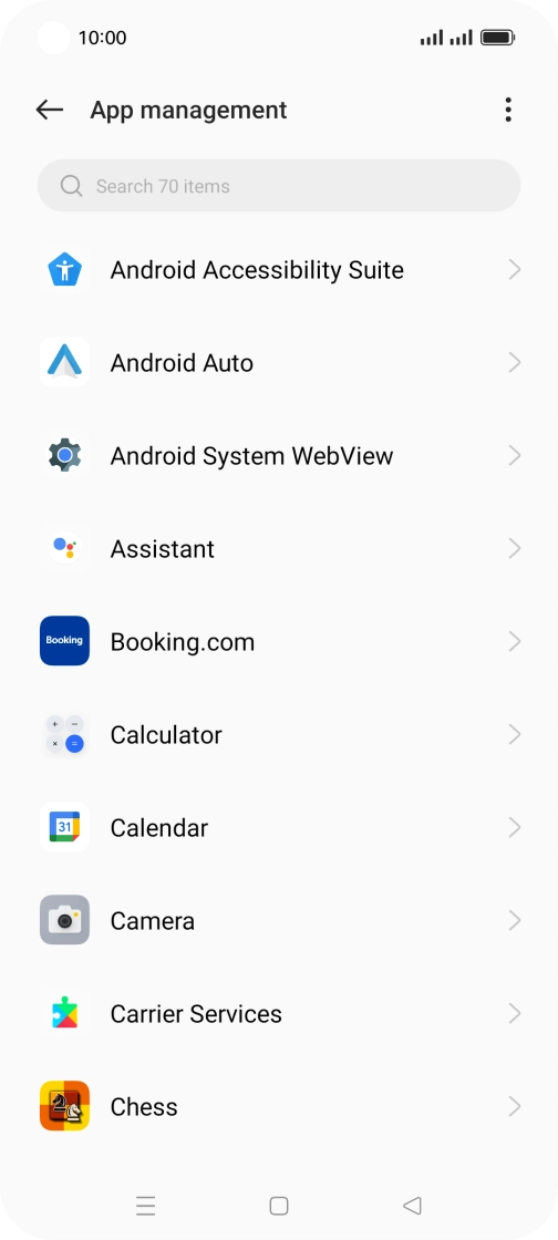 Press the required app.
